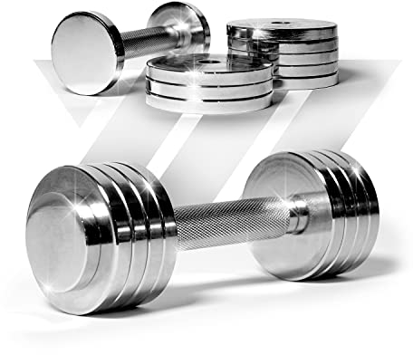 YM MANUBRI Palestra Regolabili Fino a 5 kg., Pesi Palestra Carico Variabile, 1 Pezzo, Adjustable Dumbbell per Il Fitness Professionale, Allenamento a Casa e in Palestra