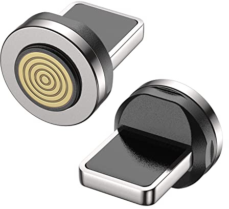 VAFOTON 9Pin iProduct Schnelllade Magnet Adapter [2Stück], Magnetisches Stecker Ersatzstecker Phone Staubschutz Verbinder für Phone 27W Magnetisches USB Ladekabel