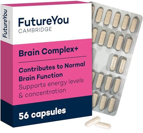 FutureYou Brain Complex+ B Vitamins & Phosphatidylserine, 28 Caps | Phosphatidylserine, ginkgo and bacopa with B vitamins and zinc for energy, the nervous system and cognitive function.