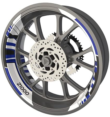 Felgenband für Motorrad Kawasaki Z1000 Premium Qualität (Aufkleber für 2 Räder) (blau)