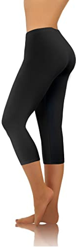 sesto senso Femme Legging mi-Long 3/4 Fille Coton Coloré Jambes Longues Fitness Yoga Pantalon de Sport
