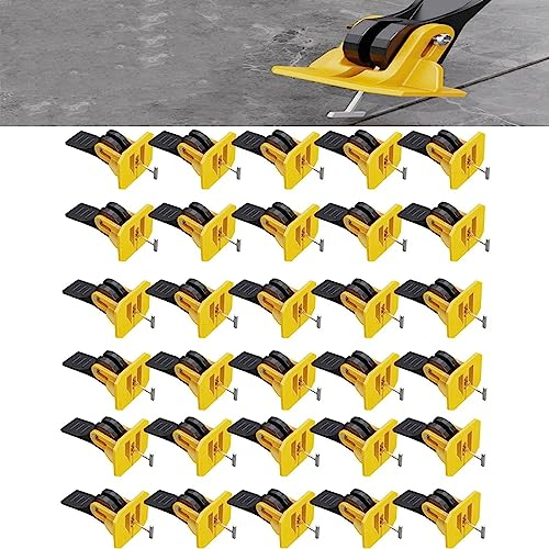 30 Stück Schnellnivellierungsmaschine für Fliesen, Fliesen Nivelliersystem, Fliesenverlegehilfe Set 2mm, Nivelliersysteme für Fliesen, Fliesenkreuze, Fliesen Keile für Wand und Bodenfliesen