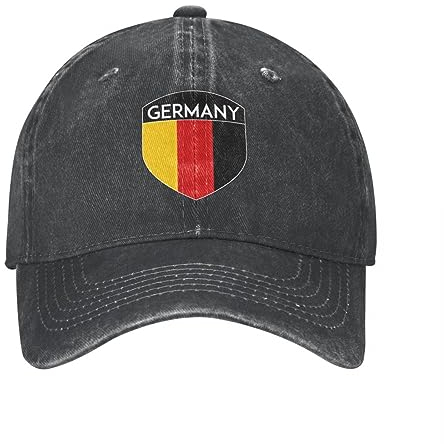 TONFON Baseballkappe Hiphop Sonnenhut Deutschland Deutschland Flagge Wappen Emblem Unisex Baseballkappen Deutsche Distressed Cotton Caps Hut Lässige Outdoor Sommer Kopfbedeckung Geburtstagsgeschenke