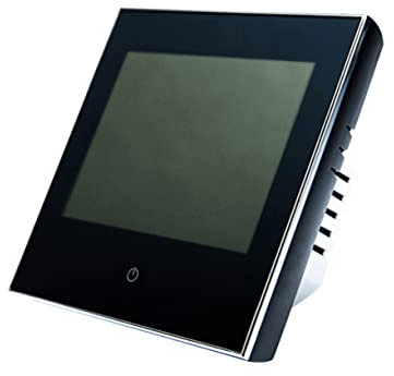 Uonlytech Thermostat Numérique Programmable sans Fil pour Chaudière à Gaz Écran LCD Rétroéclairé Écoénergétique Verrouillage De Sécurité Noir