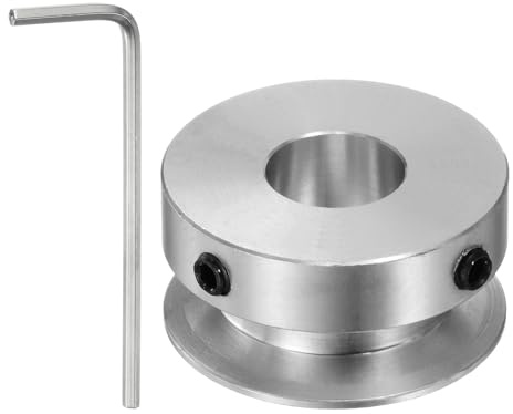 sourcing map Einzelrillen Riemenscheibe Keilriemenscheibe 11mm feste Bohrung 30mm Außendurchmesser Aluminiumlegierung mit Sechskantschlüssel für Bohrmaschine 6mm PU-Rundriemen