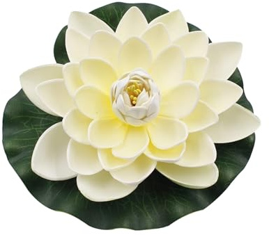 ulafbwur Künstliche Lotusblume, schwimmende Seerose, Garten, Teich, Aquarium, Dekoration, Flimikun