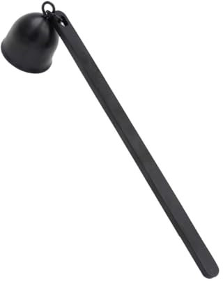 Zerodeko Edelstahl Kerzenlöscher Schwarz Mit Dochtschneider Und Dochtlöffel Für Sauberes Abbrennen Kerzenhülle Kerzenaccessoire