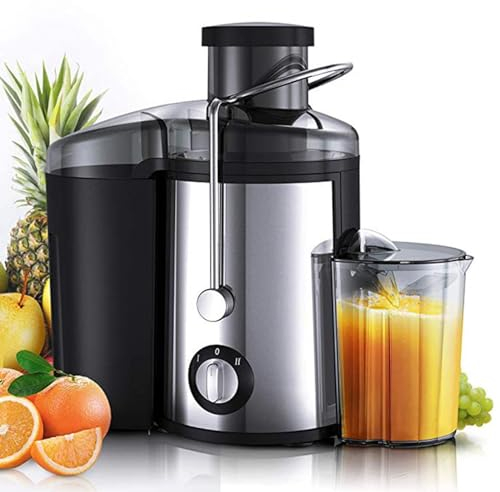 MiBoce Presse-Agrumes Automatique, Presse-Agrumes Puissant 800 W, Capacité 450 ML, Réglage 2 Vitesses, Protection Contre La Surchauffe, pour Grenades, Oranges, Citrons, Mandarines