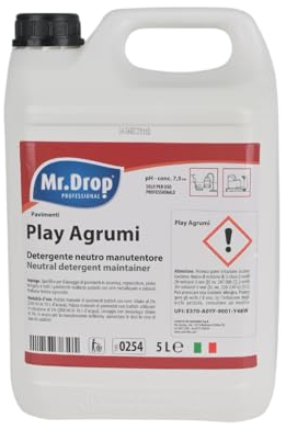 Mr.Drop® PLAY AGRUMI DETERGENTE NEUTRO MANUTENTORE PER PAVIMENTI - 2 taniche da 5 kg