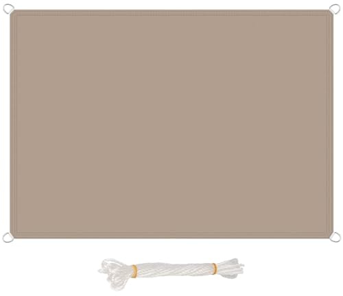 Tenda a Vela Ombreggiante Impermeabile 3 x 4 m,95% Protezione Solare,Tessuto, Idrorepellente, Anti Uv, Rete Parasole Tenda Vela,Per Esterno, Giardino, Terrazza, Tortora