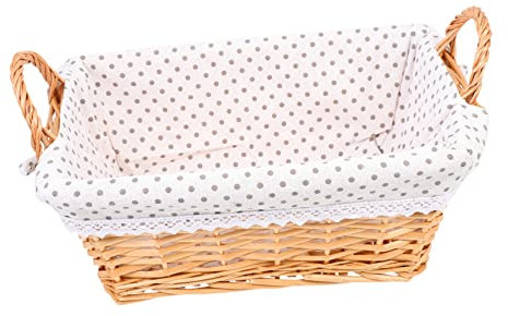 VOSAREA Underwear Storage Basket Woven Storage Basket for Bedroom Home Using Desktop Sundries Organizer Liner