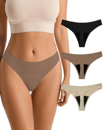 SHARICCA Culotte Menstruelle Absorbant Tanga Menstruelle sous VêTement Lavable RéUtilisable String Menstruelle Sportifs pour Filles RèGles