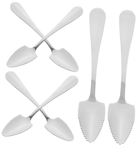 Happyyami 6st Rostfria Skedar För Grapefrukt Och Efterrätter Släta Och Bekväma Perfekta För Hemmet Och Restauranger Silverfinish