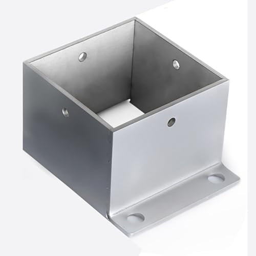 XUCAJING Stainless Steels Pergola Post Base, Heavy Duty Square Post Protector for Fence Post Anchor/Deck Railing/Outdoor Pavilion, Porch Brackets Post Base with Wood Screws Expansion Bolt/90*90*80Mm