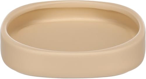 Flamingo Gamelle pour la Nourriture et l'eau Zara Beige 100ml – pour Chat ou Petit Chien – en Céramique Émaillée – Design Élégant et Minimaliste – pour Eau ou Nourriture – Facile à Nettoyer et Stable