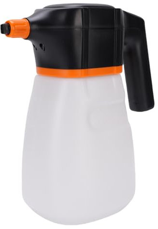 Pulverizador de Espuma eléctrico de 2 l, pulverizador de Espuma inalámbrico a batería para Coche, Pistola de espumas Recargable de Mano para Limpieza y detallado de Coches (White)