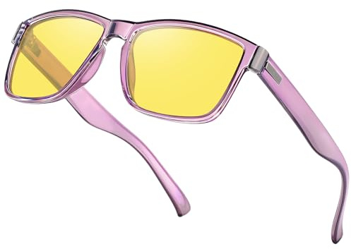 Opssaker Occhiali Guida Notturna Polarizzati Antiriflesso Occhiali Lenti Gialle per Uomo Donna Guida