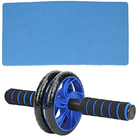 POENVFPO Fitness Abdominal Dual Wheel, Ultra Quiet Waist Trainer Roller med Knäskydd för Hemmagym, Magövningar, Kärnstyrka, Glutetrainer