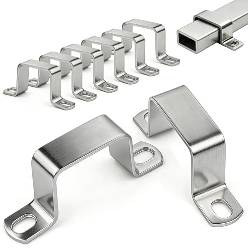 sturiz 14pcs Abrazadera Cuadrada 30×20mm Abrazaderas Tubo Metalicas Cuadradas para Tubo Rectangular Apto Puertas de Entrada Ventanas Y Sistemas de Suministro Agua