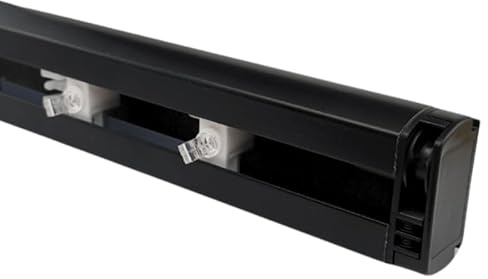 time4blinds – Carril para Persiana de Lamas – Juego Completo con Carros para Lamas y Mecanismo de Control con Cadena – Desplazamiento Fluido de Las Lamas – Compacto y Moderno – Negro, 700 mm