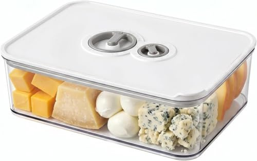 Dexpally Ostlåda med lock 1 250 ml ostburk kylskåp med timer matbehållare med lock kylskåp lådor lufttät stapelbar kyllämplig