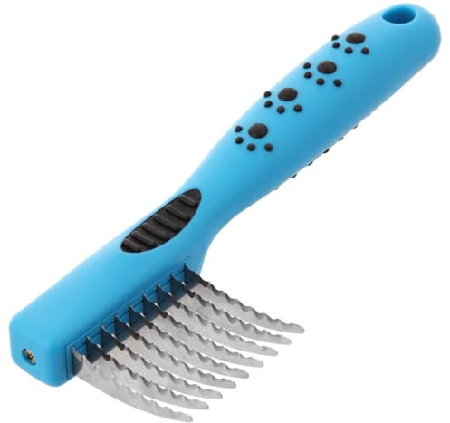 GROOM PROFESSIONAL Entfilzungskamm mit 9 Klingen - Professionelle Kammharke - Lange Robuste Zähne Helfen, Verfilzungen Mühelos zu Durchbrechen - Ergonomischer Griff für Mehr Komfort