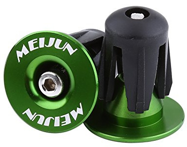 Bicycle Handlebar End Plugs, Bike Handlebar Caps, Aluminum Bike Handlebar Grips Handle Bar Cap Stoppers, Handlebar End Caps Bike Handlebar Plugs for Road Bike Cycling Mountain Bike (2pcs)(Green)