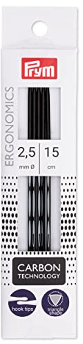 Prym 194181 Strumpfstricknadeln Ergonomics Carbon 15 cm 2,50 mm