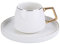 Karaca Saturn Gold Türkische Kaffeetassen, Mokkatassen-Set für 6 Personen, 12-teilig, Weißgold, 6 Espressotassen und 6 Untertassen, Mokkatassen, Porzellan, Kaffeeservice