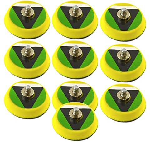 Lot de 10 plaques de polissage M6 pour ponceuse pneumatique 50 mm