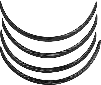 AOWINHIT Protezione per Sopracciglia Ruota Rivestimento per Labbra Parafango AntiGraffio Universale 28,4 Pollici Nero per Auto (Stile in Fibra di Carbonio)