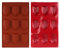 2 Pcs Stampi per Madeleines in Silicone, 9 Fori Madeleine Stampo da Forno Teglia per torta fai da te Madeleine Antiaderente Mini Forma di Conchiglia Adatto per Fare Pasticceria Caramelle (Rosso)