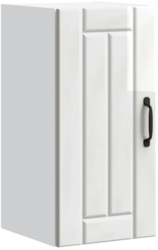 Somanki Küchen-Hängeschrank Lucca Hochglanz-Weiß Holzwerkstoff, Hängeschrank Küche, Küchenschrank, Wall Cabinet, Oberschrank - 853779