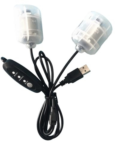 URPIZY Moteur vibrant USB avec double moteur et régulateur à 3 niveaux pour coussin de massage, coussins, ceinture, chaussures, gants, design portable avec câble de 1,1 m, pour la maison et le bureau