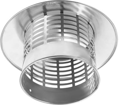 Amosfun Cappuccio Antipioggia 110 Mm in Acciaio Inox 304, Copertura per Sfiato Sul Tetto Design Circolare, Protezione Ventilata per Camini Esterni e Riscaldamenti, Facile Installazione