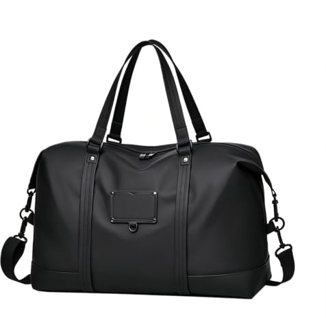 Unisex Oxford Travel Duffel väska Under 20L Convertible Weekender Carryall axel Tote,Black