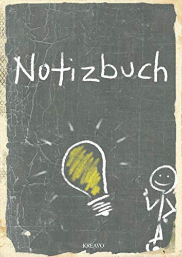 Liniertes Notizbuch für Jungen und Mädchen - DIN A4 | Vielseitig einsetzbar: Ideenbuch, Schreibheft, Tagebuch, Hausaufgabenheft, Geschenk | KREAVO