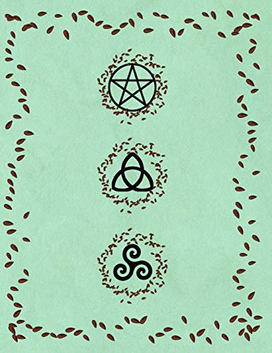 2019 - 2020 Planner: 2 Years Monthly Weekly Calendar Organizer Diary Decorated Interior With Pentagram Triquetra Triskele Witch Craft - Plant Seed Mint Green