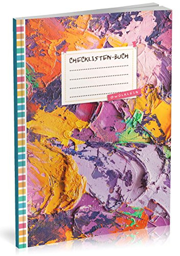 Checklisten-Buch: To Do Listen Planer | Ca. A5 Softcover | 70+ Seiten mit Titel, Datum & Register | Perfekt für Aufgaben zum Abhaken, Bucket Listen, Reiseplaner uvm. | Motiv „Abtrakt“