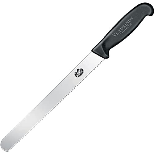 Victorinox Fibrox Couteau à Jambon avec Lame Dentée Longueur : Couteau de Cuisine