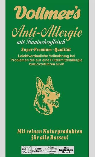 Vollmers Anti Allergie mit Kaninchen 15kg