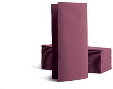 Alvotex Chic Airlaid Lot de 50 Serviettes de Table jetables 1/8 Plis semblables à du Tissu, 39 x 40 cm, Prune