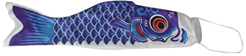 Inzopo 100 cm japanische Windsack Karpfenflagge Koi Nobori Sailfish Wind Streamer blau