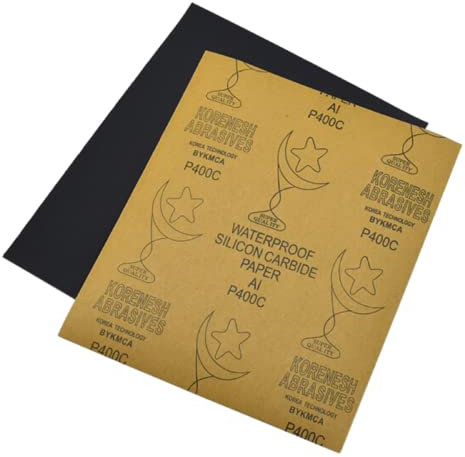 Papel de lija seco y húmedo, resistente al agua y al aceite, pulido graduado, pulido en seco y pulido fino y mezcla de pulido-2000 malla * 10 piezas