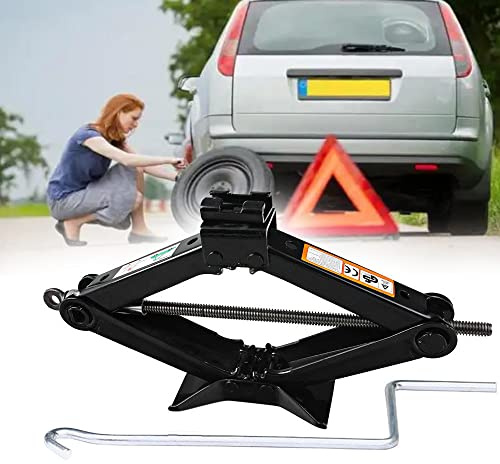 Auto Scherenwagenheber mit Kurbel – 2 Tonnen (4000 lbs) Wagenheber Kit – Reifenheber Tragbar, Heavy Duty Hebeheber Aufziehwerkzeuge für Autos und Sport Nutzfahrzeuge Reifenreparatur Wechsel Werkzeug
