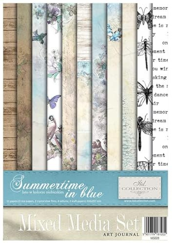 ITD Collection -Scrapbooking Paket A4 Zubehör-Decoupage Set-Scrapbook Papier Satz mit Pergamentpapier-Größe 210x297mm (MS028 - HS code 48021000)