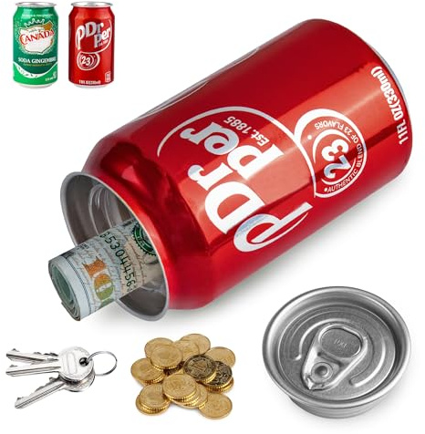 Fake Can Diversion Safes,Stash Can,Keep Your Valuables Safe,11 fl oz/ 330 ml, Red