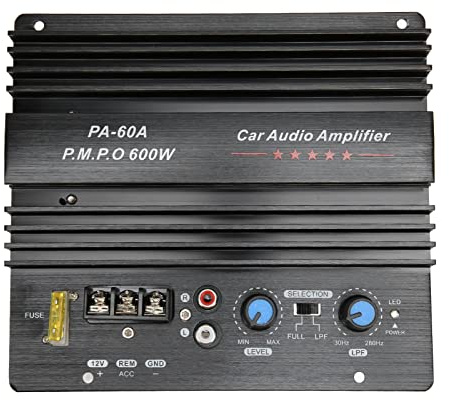 Carte d'amplificateur de Voiture 12V 600W, amplificateur de Caisson de Basses Haute Puissance, Carte d'amplificateur de Puissance de Voiture, ampli de Caisson de Basses