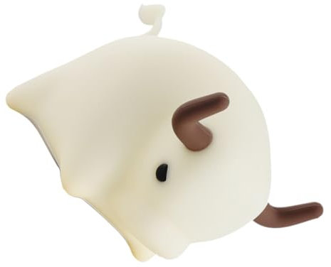 Homoyoyo Schöne Cartoon Kalb Nachtlampe Für Kinderzimmer Schlaflichter Aus Silikon Pc Abs Dimmbares Augenschonendes Stilllicht Dekoration