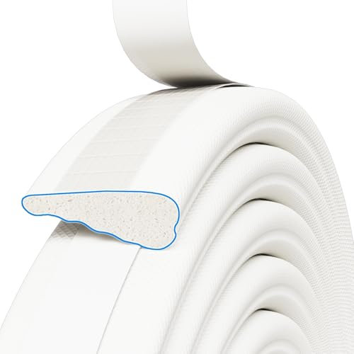 Draft Excluder for Doors and Windows,Draught Excluder Tape,Door Draft Excluder Tape Window Insulation Foam Seal Strip,Window Draft Excluder Door Soundproofing Sealing Weather Strip（White,300CM）